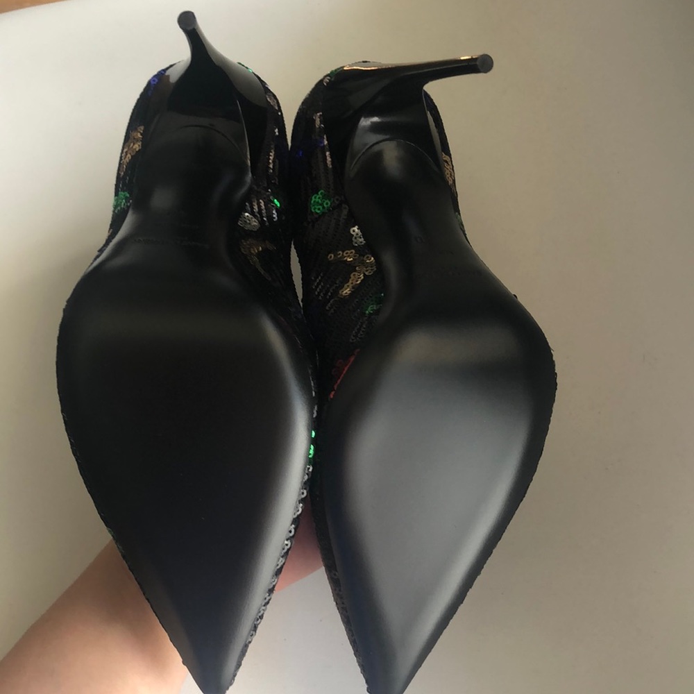 NIB $1,195 Saint Laurent YSL Palace Sequined High-Heel Pumps in size 10 / 40! - Picture 6 of 8